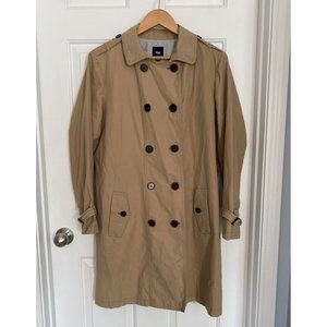❗️SOLD❗️GAP XL Trench Coat Khaki Beige Button Up Lined Overcoat Y2K 2010s